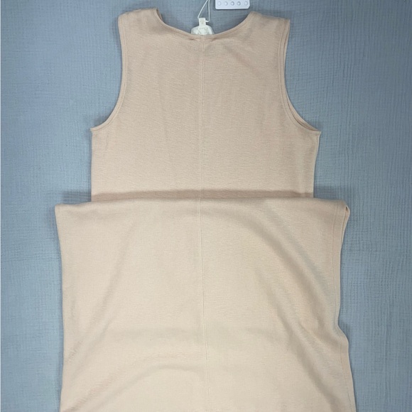 Le' AL.X Jersey Stretch organic cotton Crew Neck Sleeveless Shift Maxi Dress - Picture 12 of 13